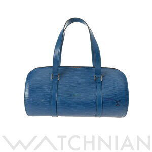 Louis Vuitton Epi Soufflot Toledo Blue Leather Shoulder Bag